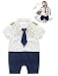 FANCYBABY Baby Pilot Boys Halloween Uniform Cosplay Romper Costume Outfit 6 to 9 Months Short Sleeves