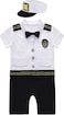 COSLAND Baby Captain Costume Infant Boys Nautical Outfits White 612 Months