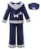 ReliBeauty Kids Navy Sailor Uniform for Boys and Girls with HatBlue89140