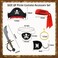 FUEAWIM 6 Pcs Pirate Accessories Include Pirate Headband Hat Eye Patch Hook Costume Accessories Halloween Priate Party Supplies