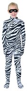 Full Bodysuit Kids Dancewear Solid Color Spandex Zentai Child Unitard Zebra XLarge