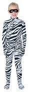 Full Bodysuit Kids Dancewear Solid Color Spandex Zentai Child Unitard Zebra XLarge