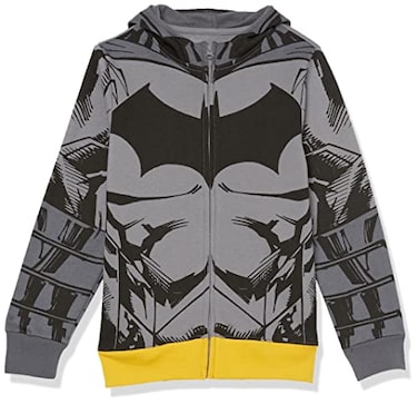 DC Comics Boys Batman Cosplay Zipup Hoodie with Cape 420 Sweatshirt Black 8 US