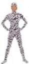 Seeksmile Kids Costume Full Body Zentai Suit Face Open Kids Medium Zebra