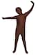 Seeksmile Kids Costume Full Body Zentai Suit Small Chocolate