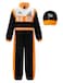 ReliBeauty Race Car Driver Costume Boys Toddler Jumpsuit with Peaked Cap 120