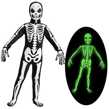 Spooktacular Creations Boy Halloween Skeleton Costume Halloween Skeleton Costume for Kids Bone Outfit Bone Jumpsuit