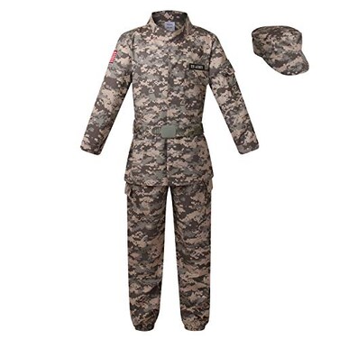 yolsun Deluxe Kids Camo Combat soldier costume 68 Years