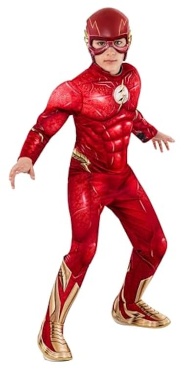 Rubies DC The Flash Movie The Flash Deluxe Costume for Kids Boys Small
