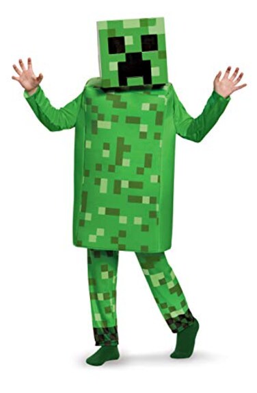 Disguise Creeper Deluxe Minecraft Costume Green Medium 78