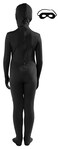 Full Bodysuit Kids Open Face Costume Spandex Stretch Zentai Child Suit Medium Black