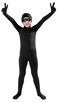 Full Bodysuit Kids Open Face Costume Spandex Stretch Zentai Child Suit Medium Black