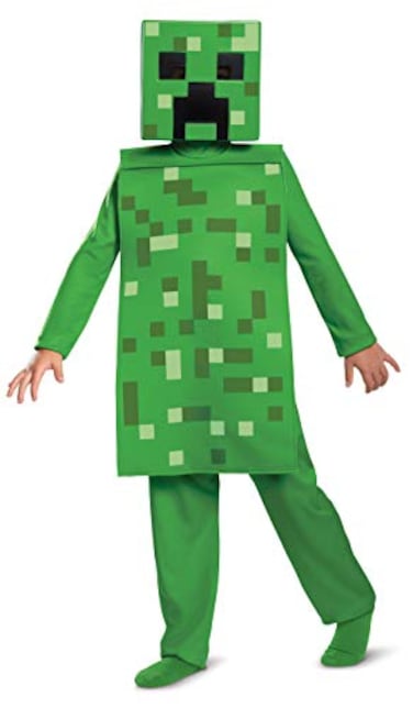 Disguise Minecraft Creeper Boys Jumpsuit Costume Officially Licensed Minecraft Character Outfit with Mask Size Small