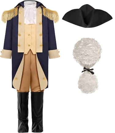 SIZGAROOT George Washington Costume for Boys Kids Colonial Alexander Hamilton Costume 810 Years