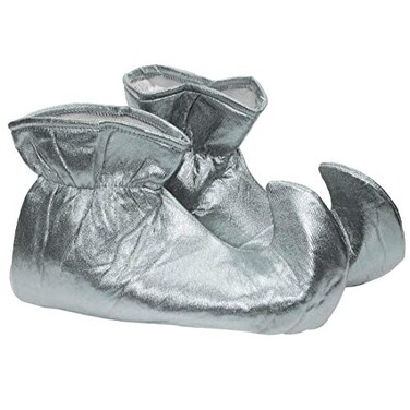 Rubies Silver Fabric Elf Shoes Costume Accessory for Adults Unisex One Size