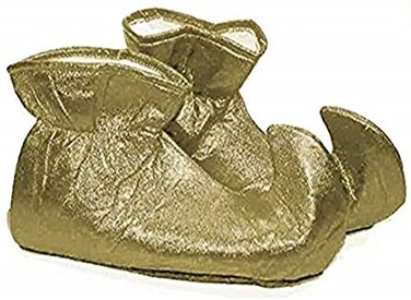 Rubies Gold Fabric Elf Shoes Costume Accessory for Adults Unisex One Size