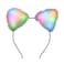 FlashingBlinkyLights Soft Furry Light Up Cat Ears Kitty Headband with Multicolor LED Lights