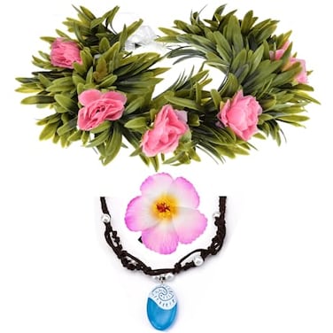 Delicate Dew princess Flower Headband Hawaii Galsang Flower Barrettes Costume Headpiece3pc