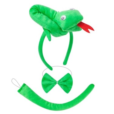 Kirei Sui Snake Headband Bowtie Tail 3Piece Costume Halloween Dress Up Accessories for Kids and Adults