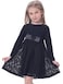 Bonny Billy Girls Casual Satin Lace Black Dresses with Bow 34 Years