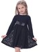 Bonny Billy Girls Casual Satin Lace Black Dresses with Bow 34 Years