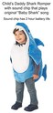 Rubies Baby Shark Daddy Shark Costume with Sound Chip for Kids Boys Small