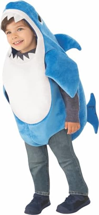 Rubies Baby Shark Daddy Shark Costume with Sound Chip for Kids Boys Small