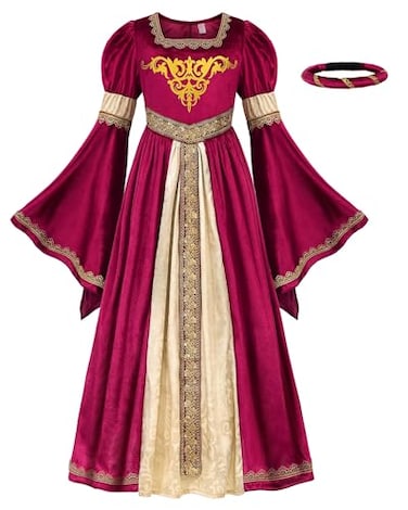 ReliBeauty Medieval Princess Costume for Girls150