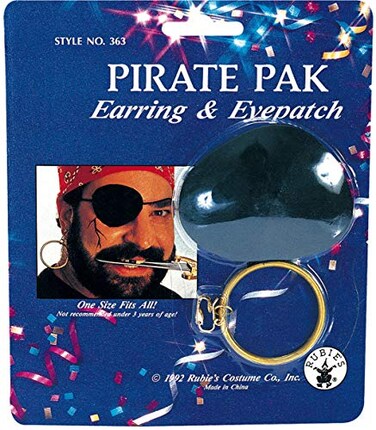 Rubies Pirate Pack Earring Eyepatch Pirates