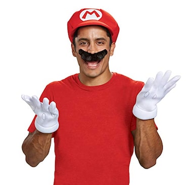 Disguise Super Mario Bros Mario Accesory Kit Official Super Mario Bros Accessory Kit for Adults