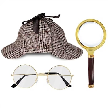 HOVEOX Detective Costume Accessories Set Detective Costume Hat Prop Halloween Costumes