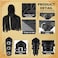 Fasouna 7 Pcs Mens Renaissance Costume Set Medieval Pirate Shirt Viking Shawl Belt Shoulder Armor Sword Bag Cosplay Medium