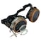 UMBRELLALABORATORY Steampunk Victorian Style Goggles Rave Glasses with Compass Design and Double Ocular Loupe