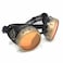 UMBRELLALABORATORY Steampunk Victorian Style Goggles with Compass Design and Neon Orange Lenses