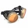 UMBRELLALABORATORY Steampunk Victorian Style Goggles with Compass Design and Neon Orange Lenses