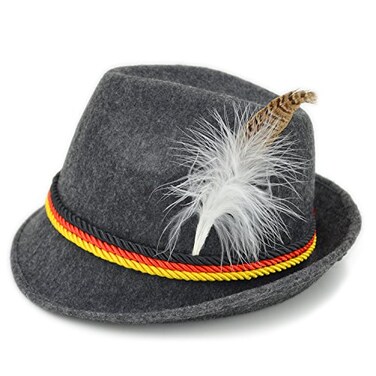 Melesh Adult Women Felt German Alpine Bavarian Oktoberfest Hat Cap S