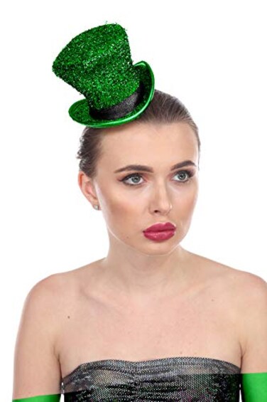 Arsimus Mardi Gras St Patricks Day Leprechaun Mini Party Hat Green