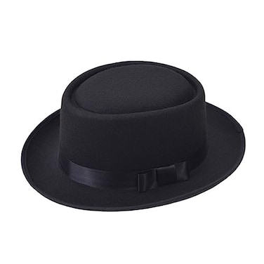 Xcoser Breaking Bad Hat Wool Felt Fedora Walter White Cosplay Heisenberg Hat Pork Pie Cap for MenWomen
