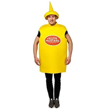 DSplay Adult Unisex Lightweight Yellow Mustard Costume