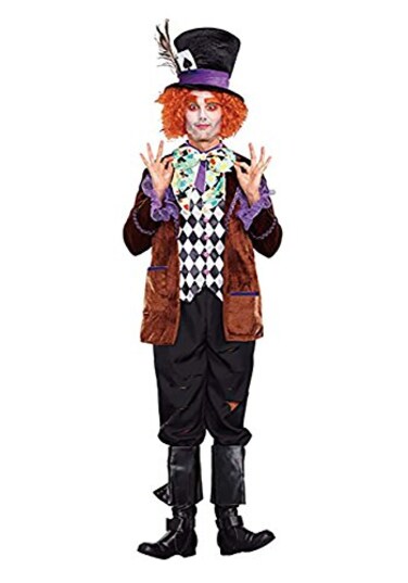 Dreamgirl Mens Hatter Madness Costume Multi Medium