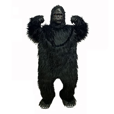 EraSpooky Adult Gorilla Halloween Costume Mens Realistic Ferocious Chimpanzees Cosplay Suits