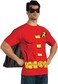 Rubies Teen Titans Robin Costume Top with Cape and Mask for Adults Mens Medium
