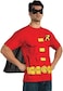Rubies Teen Titans Robin Costume Top with Cape and Mask for Adults Mens Medium