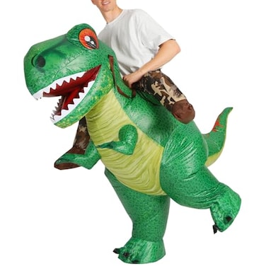 COMIN Inflatable Dinosaur Costume Adult Riding T Rex Funny Halloween Costume for Men Women 63