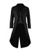 GOLDSTITCH Mens Black Vintage Tailcoat Jacket Fancy Cool Cosplay Costume Robe Black Large