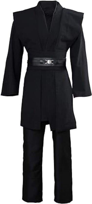 GOLDSTITCH Men Tunic Robe Knight Fancy Cool Cosplay Costume black L