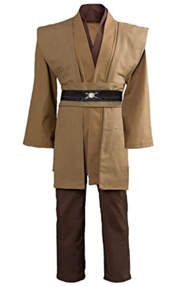 GOLDSTITCH Men Tunic Robe Knight Fancy Cool Cosplay Costume brown L