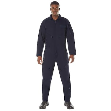 Rothco Flightsuit Mens Pilot Coveralls Costume Cosplay Jumpsuit Navy Blue M