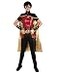 miccostumes Mens Grand Theft Red and Black Cosplay Costume Cloak M