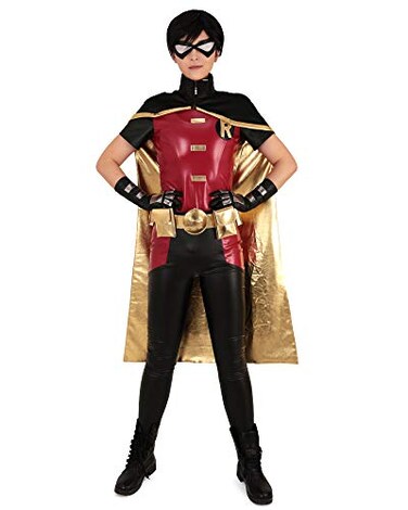 miccostumes Mens Grand Theft Red and Black Cosplay Costume Cloak M